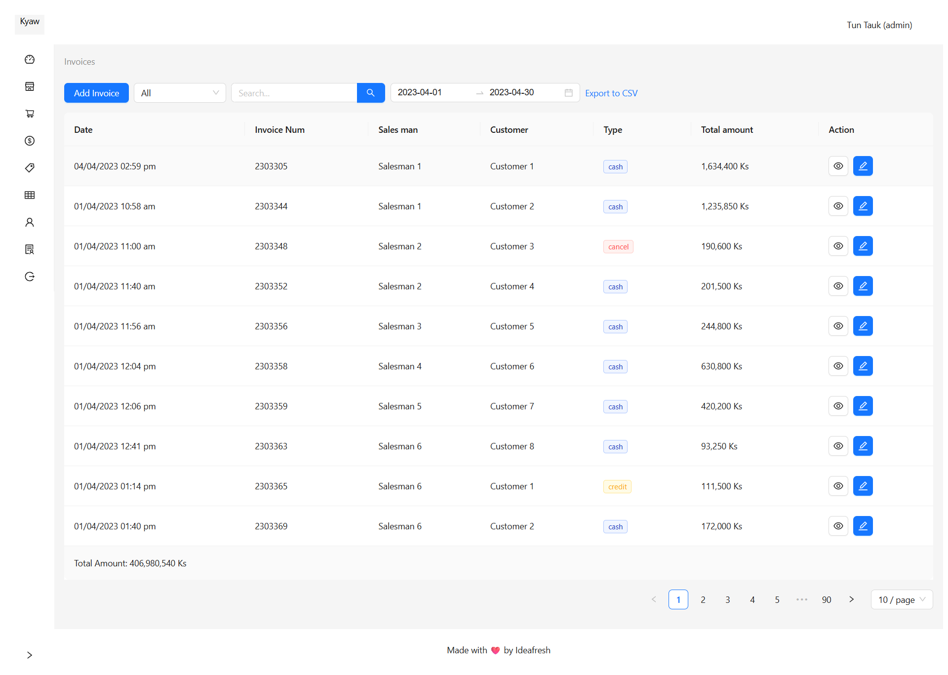 Kyaw Distribution POS
